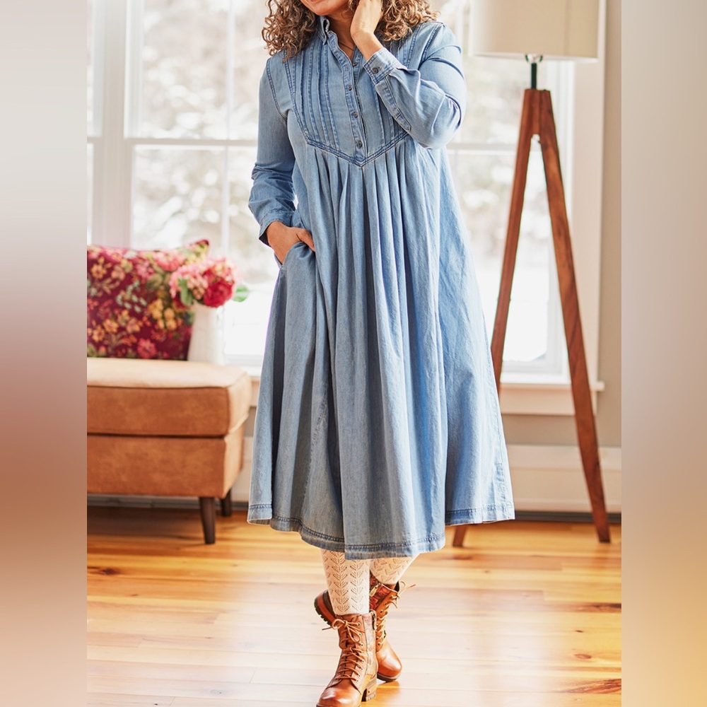 April Cornell Jackie Denim Dress XS Never Worn